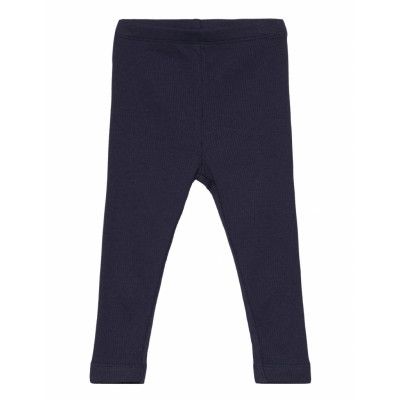 Minymo Leggings Rib Marinblå