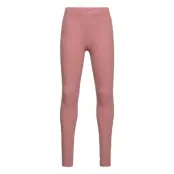 Leggings Rib Solid Bottoms Leggings Pink Lindex