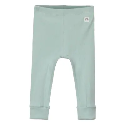 Leggings Rib Solid Baby Trousers Blå Lindex