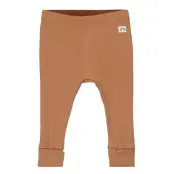 Leggings Rib Solid Baby Trousers Brun Lindex