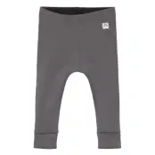Leggings Rib Solid Baby Trousers Grå Lindex