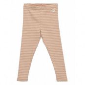 Leggings Rib Stripe Leggings Beige Lindex