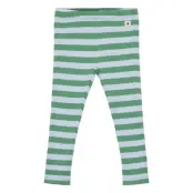Leggings Rib Stripe Bottoms Leggings Grön Lindex