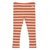 Leggings Rib Stripe Bottoms Leggings Orange Lindex