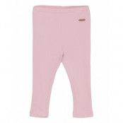 Leggings Rib Sweatpants Mjukisbyxor Rosa Minymo