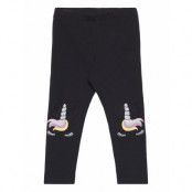 Lindex Leggings Unicorn Face Knee Det Svart