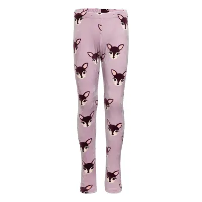 Leggings Velour Deer Aop Leggings Lila Lindex