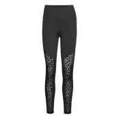 Leopard Flock Hw Legging Running/training Tights Svart Hunkemöller