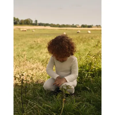 Lil'Atelier Nmnnalu Rib Wo/Mo Slim Legging Lil - Cream - 110