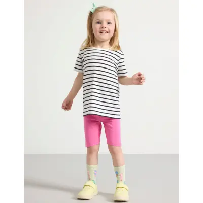 Lindex Biker Leggings Solid - Pink - 116