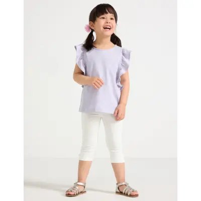 Lindex Capri Leggings With Bow - White - 104