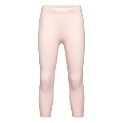 Lindex Capri Leggings With Lace - Pink - 92