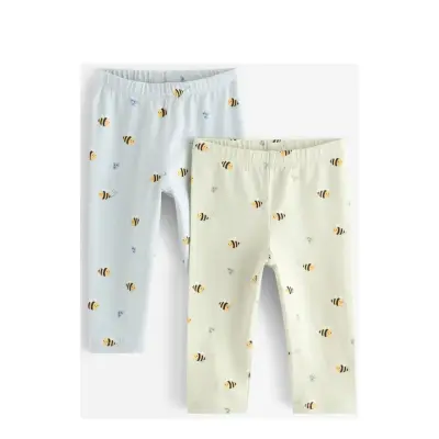 Lindex Leggings 2 Pack - Multi/patterned - 80