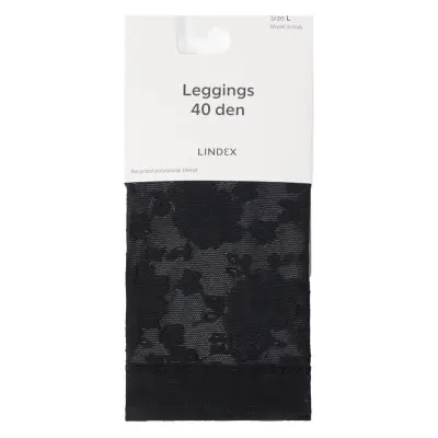 Lindex Leggings 40 Den Capri Length F - Black - M