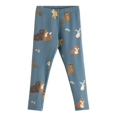 Lindex Leggings Basic Brushed Inside - Blue - 116