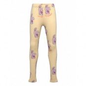 Lindex Leggings Br Aop Bunnies Gul