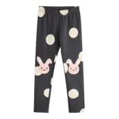 Lindex Leggings Br Aop Knee Applique Grå