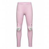 Lindex Leggings Bunnies Knee Applique Rosa