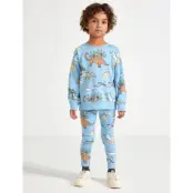 Lindex Leggings Dino Aop - Blue - 92