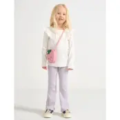 Lindex Leggings Flare 2X2 Rib - Purple - 104