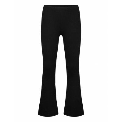 Lindex Leggings Flare 2X2 Rib Svart