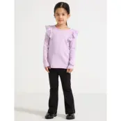 Lindex Flared Leggings With Brushed Inside - Black - 116