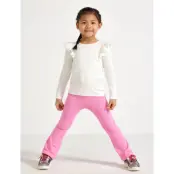 Lindex Flared Leggings With Brushed Inside - Pink - 134