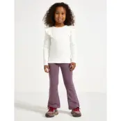 Lindex Leggings Flare Brushed Inside - Purple - 128