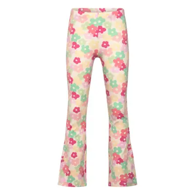 Lindex Leggings Flare Rib Aop Rosa