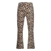 Lindex Leggings Flare Velour Aop - Beige - 92