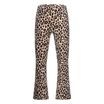 Lindex Leggings Flare Velour Aop - Beige - 92