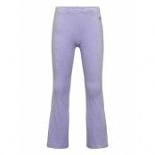 Lindex Leggings Flare Velour Solid Lila