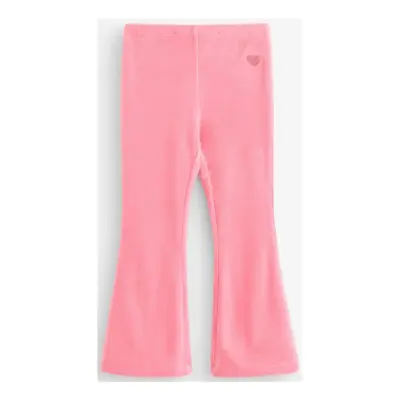 Lindex Flared Leggings In Velour - Pink - 92
