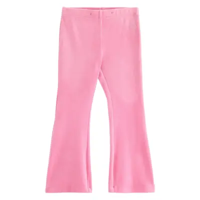 Lindex Leggings Flare Velour Solid Rosa