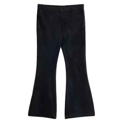 Lindex Leggings Flare Velour Solid Svart