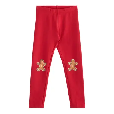 Lindex Leggings Knee Christmas Röd