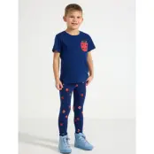 Lindex Leggings Ladybug Aop - Blue - 92