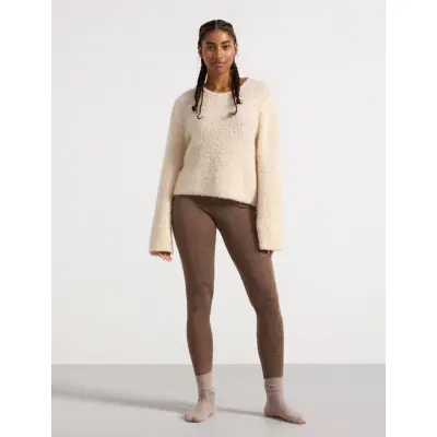 Lindex Leggings Merino Wool - Beige - XL