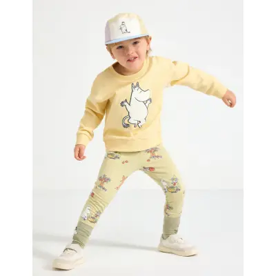 Lindex Leggings Moomin - Green - 104