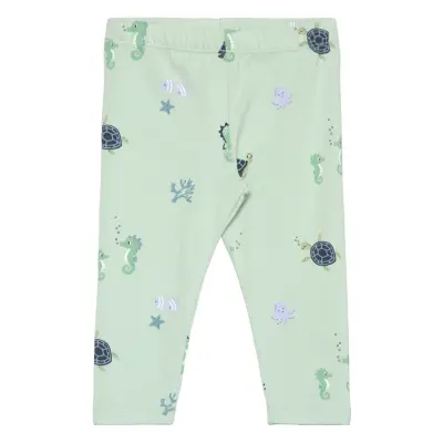 Lindex Leggings Ocean Aop Grön