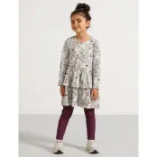 Lindex Leggings Rib Solid - Burgundy - 92