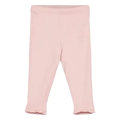 Lindex Leggings Rib W Frill Rosa