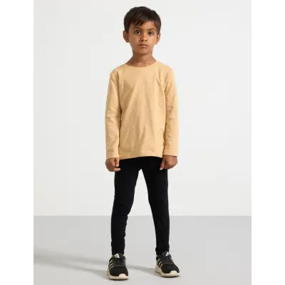 Lindex Leggings Solid Basic Sj - Black - 110