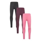 Lindex Leggings Solid Br Inside 3 Pa - Pink - 92