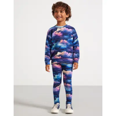 Lindex Leggings Sterry Sky Aop - Multi/patterned - 92