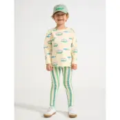 Lindex Leggings Striped - Green - 122