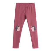Lindex Leggings With Brushed Inside - Pink - 110