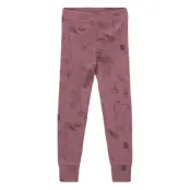 Lindex Longjohns Merino Wool Aop - Pink - 110/116