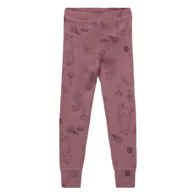 Lindex Longjohns Merino Wool Aop - Pink - 86/92