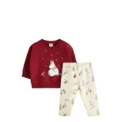 Lindex Set Sweater Leggings Moomin Burgundy